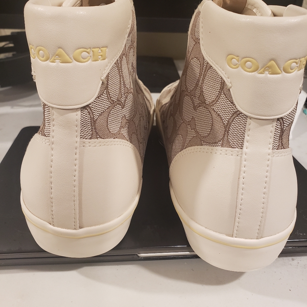 Coach Citysole Jacquard Logo High top Platform Sneakers - Picture 7 of 8